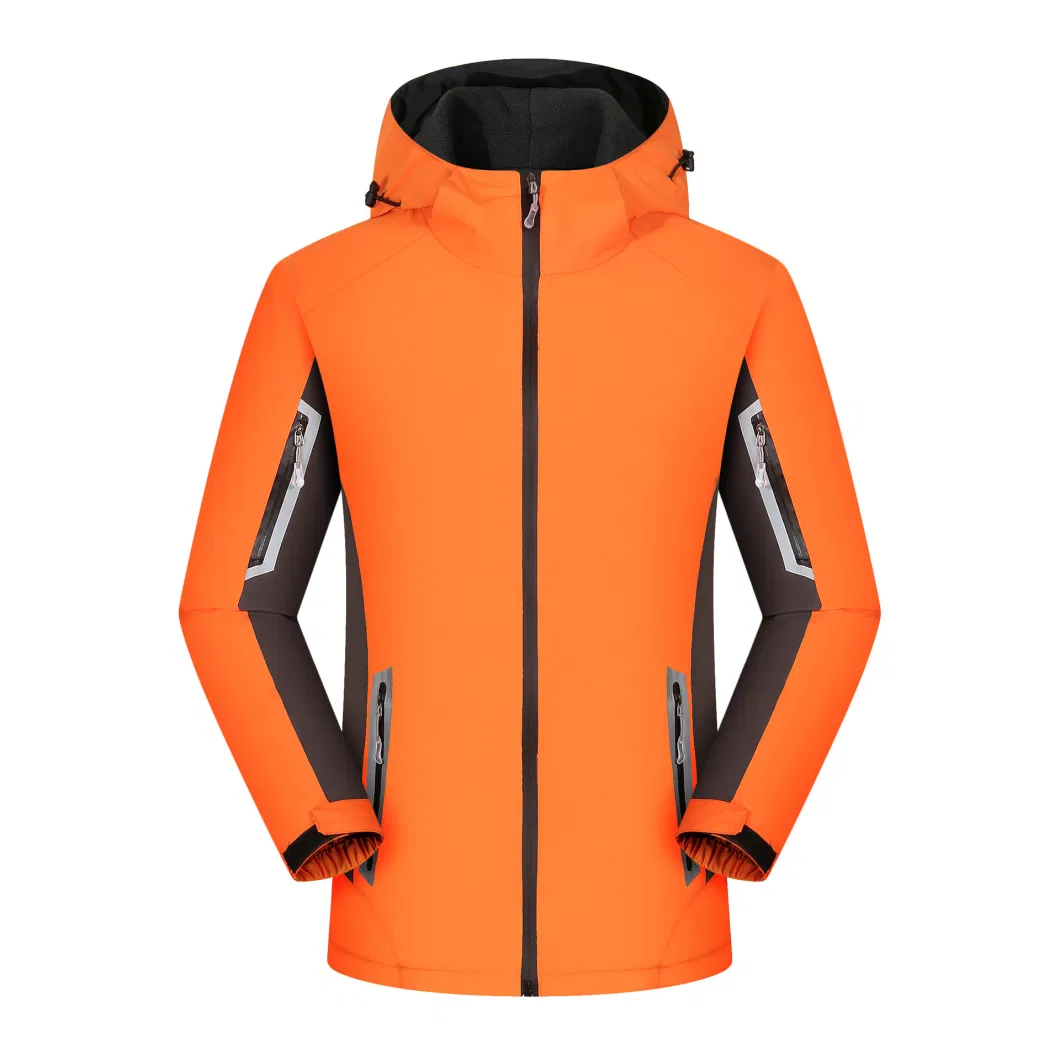 Waterproof Breathable Windproof Rain Lightweight Outdoor Clothing Rain Jacket with Detached Hood