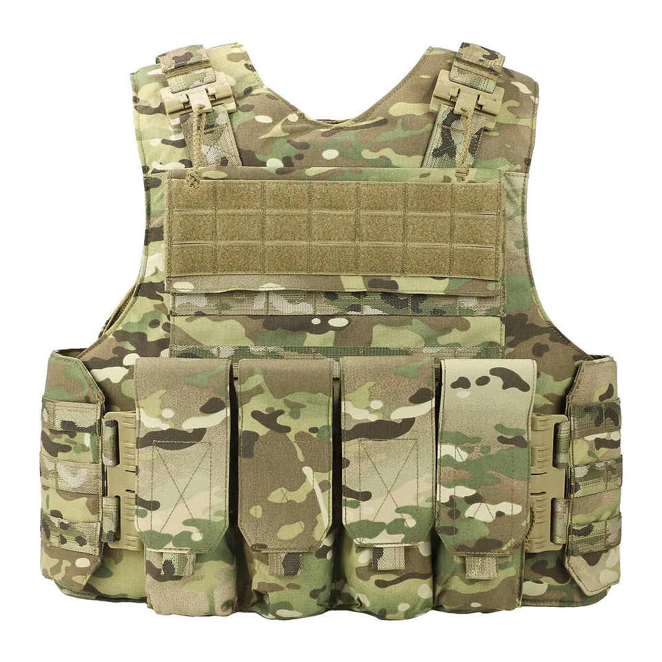 Manufacturer Customized 500d Nylon Camouflage Combat Ballistic Protection Hunting Vest