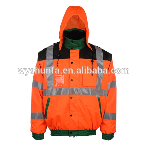 2020 Mixed Color Security Reflective Safety Rain Jacket