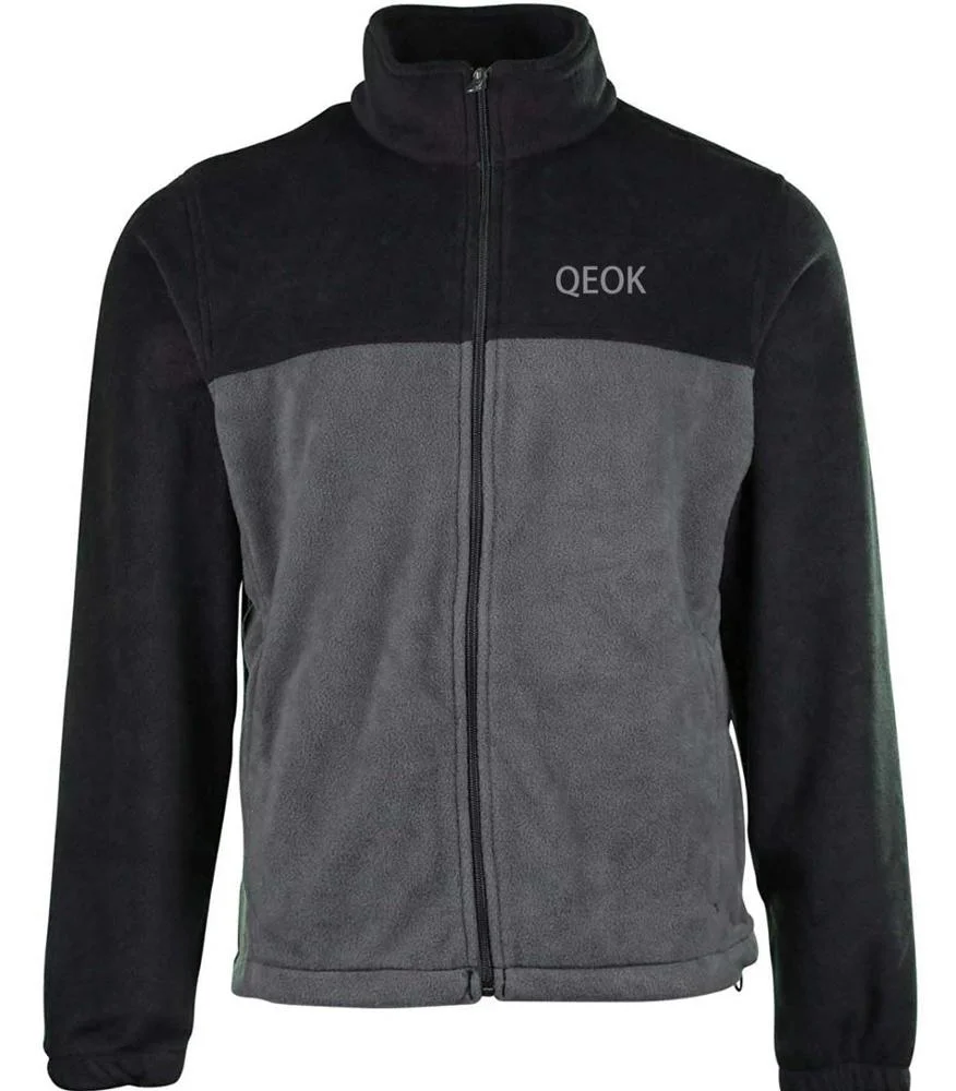 High Quality Wholesale Thick Zip Men Winter Jackets Custom Men Outdoor Grey Soft Shell Jackets Fleece