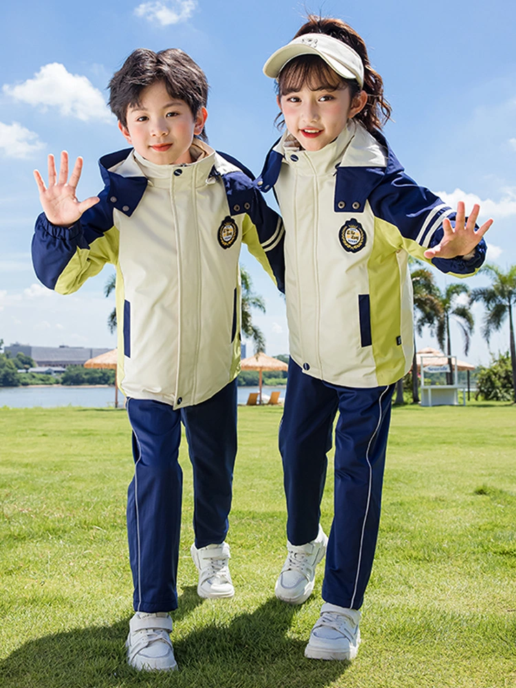 Students School Uniforms Winter Three Pieces Thickened Kids Interchange Jacket