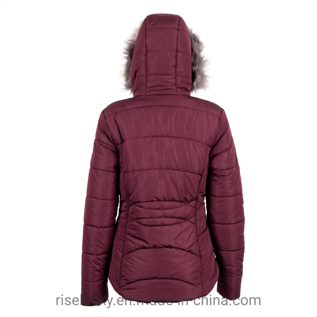 Fur Hood Padding Down Jacket for Winter Warm Jacket Recycled