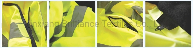 Hi Vis Classic Rain Coat Waterproof Rain Jacket with Hood