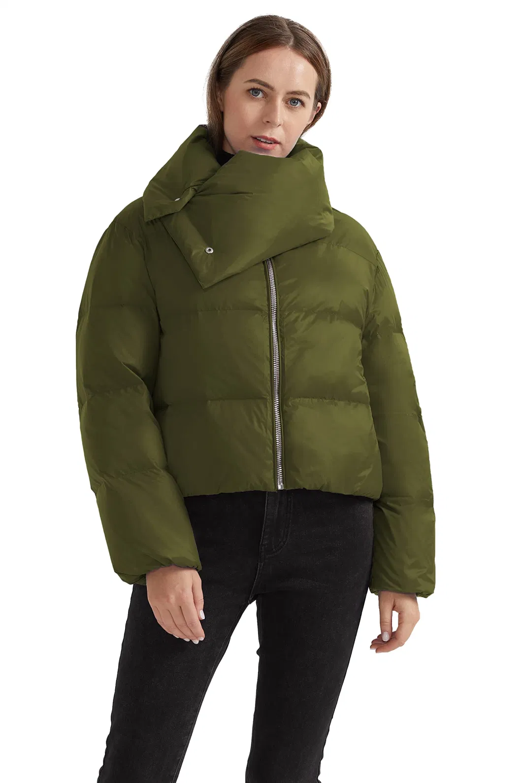 Asiapo China Factory Women&prime;s Cozy Pure Color Down Jacket for Business / Daily Life