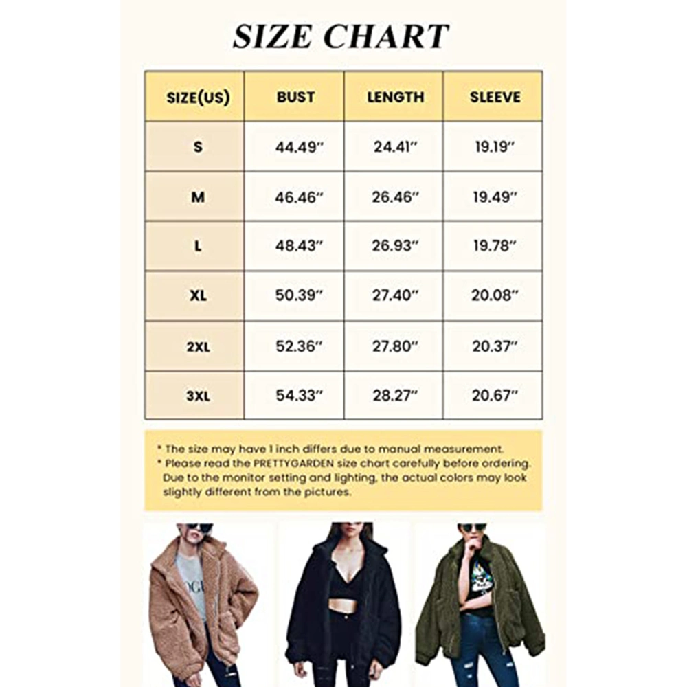 Women&prime;s Faux Fur Jacket Shaggy Jacket Winter Fleece Coat Sherpa Outwear Shaggy Shearling Jacket