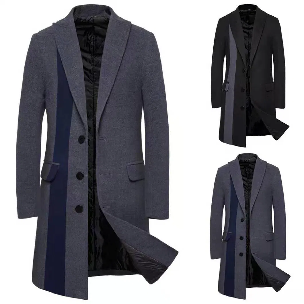 Spring / Autumn Cotton Customized Garment Men Jacket Wool Overcoat Dust Coat