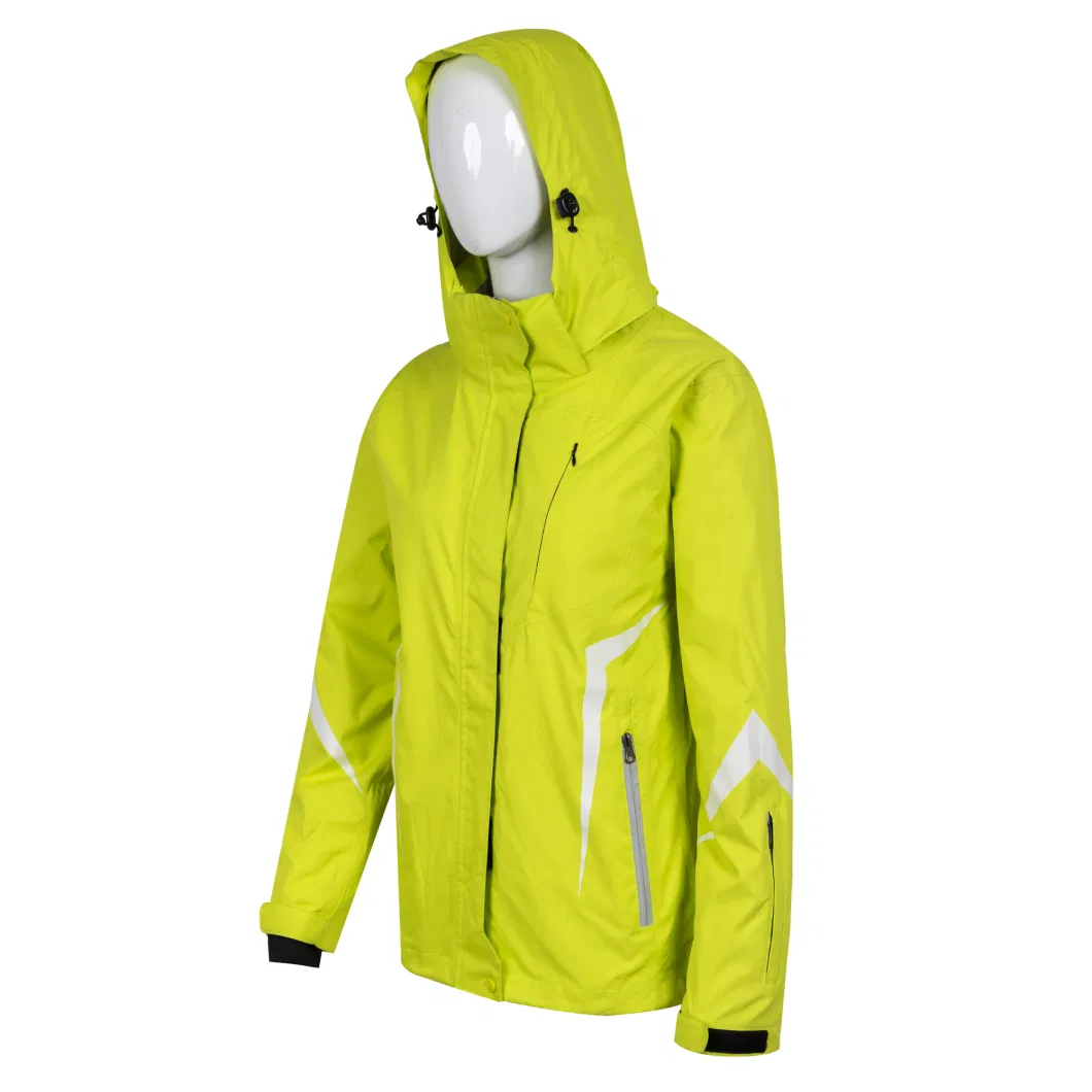 Women&prime;s Performance Functional Rainwear Windbreaker with Hood Waterproof