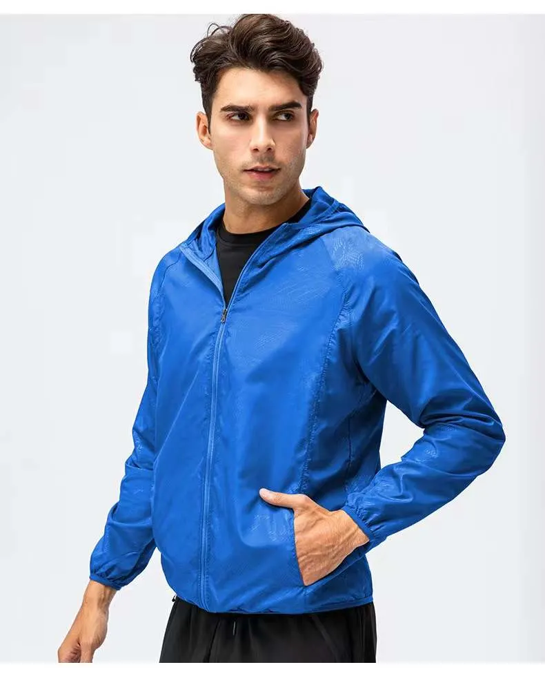 Custom High Quality Mens Cheap Polyester Windbreakers with Hoodied