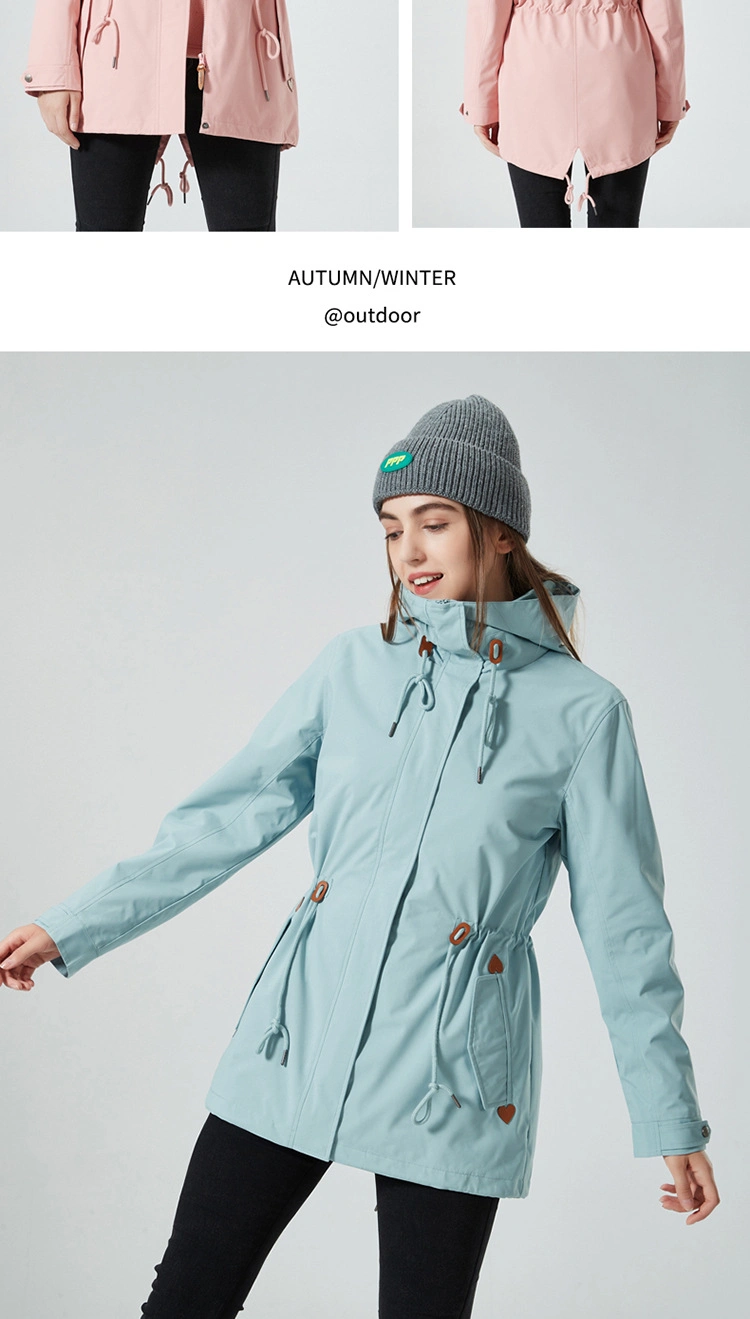 Women&prime;s Windproof 3 In1 Mountain Jacket with Warm Fleece Lined Insulated Jacket Snowboard Ski Rain Coat