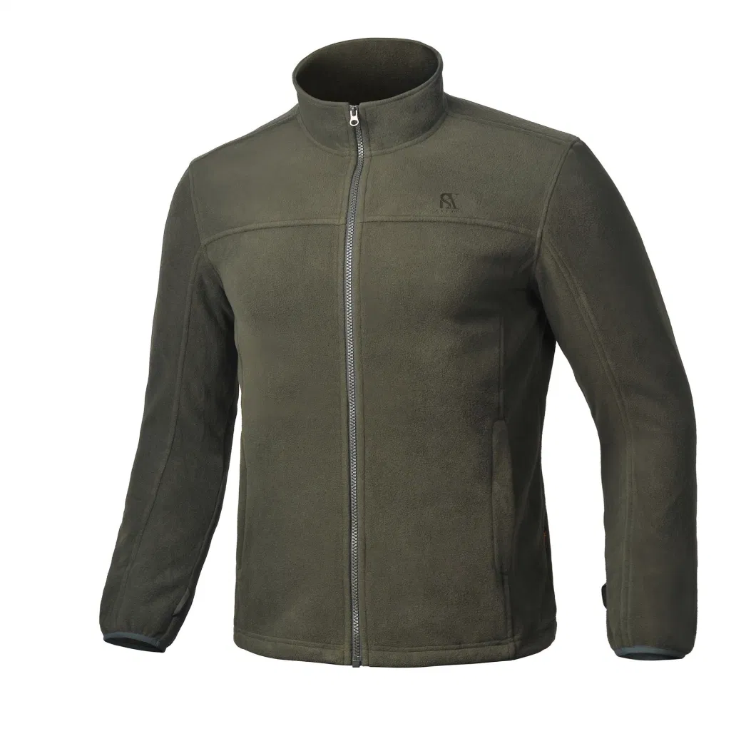 Men Waterproof Outdoor Fleece Sports Wear Grey Inner Jacket with Logo