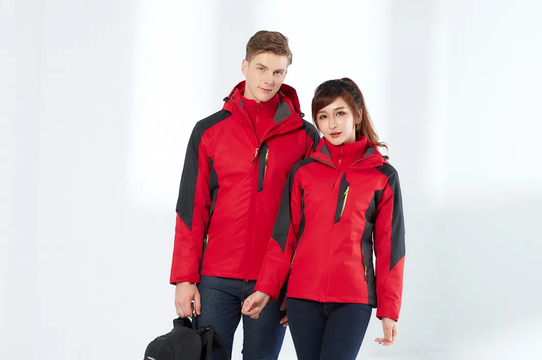 Wholesale Men&prime;s and Women&prime;s Outdoor Three-in-One Two-Piece Windproof Warm Waterproof Jacket