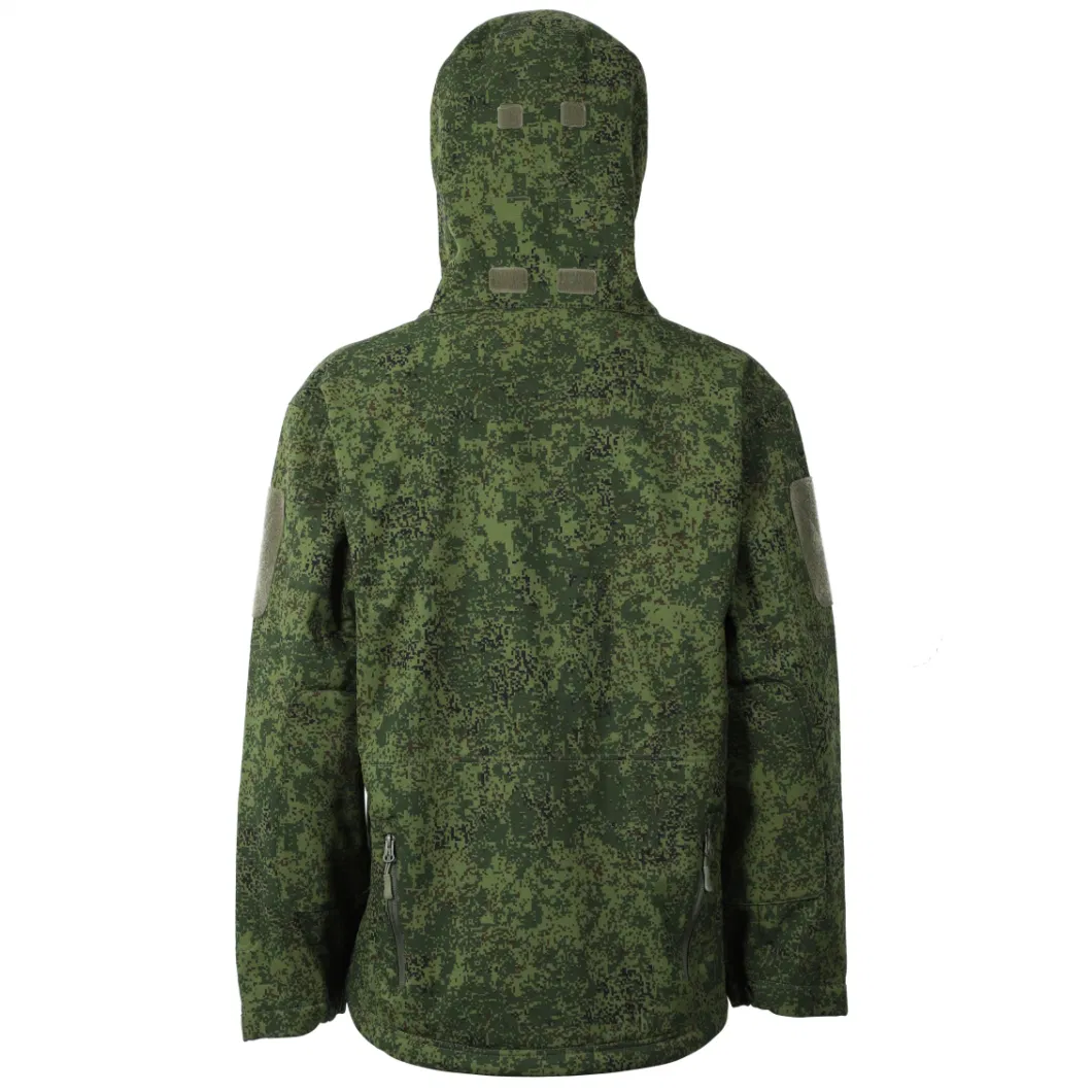 Little Green Men Russian Camouflage Manufacturer Custom Camouflage Outdoor Hiking Fleece Military Soft Shell Jacket