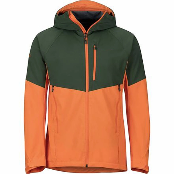 2023 Wholesale Custom Clothes Man&prime; S Fashion Orange Waterproof Windbreaker Hooded Softshell Jacket with Zipper Outdoor Wear Windproof Sportswear Jacket
