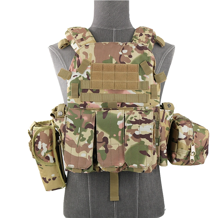 Manufacturer Customized Wholesale Tactical Training Camouflage with Magazine Pouch Attachment Hunting Vest
