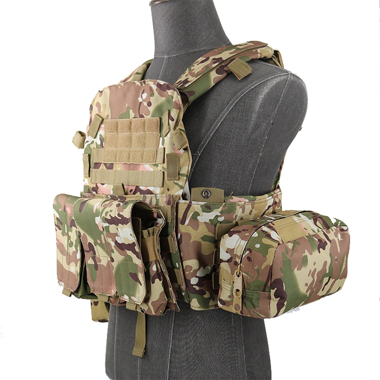 Manufacturer Customized Wholesale Tactical Training Camouflage with Magazine Pouch Attachment Hunting Vest
