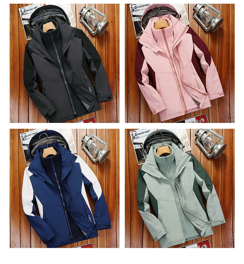 Three in One Fleece Inner Detachable Autumn and Winter Outdoor Thermal Jacket