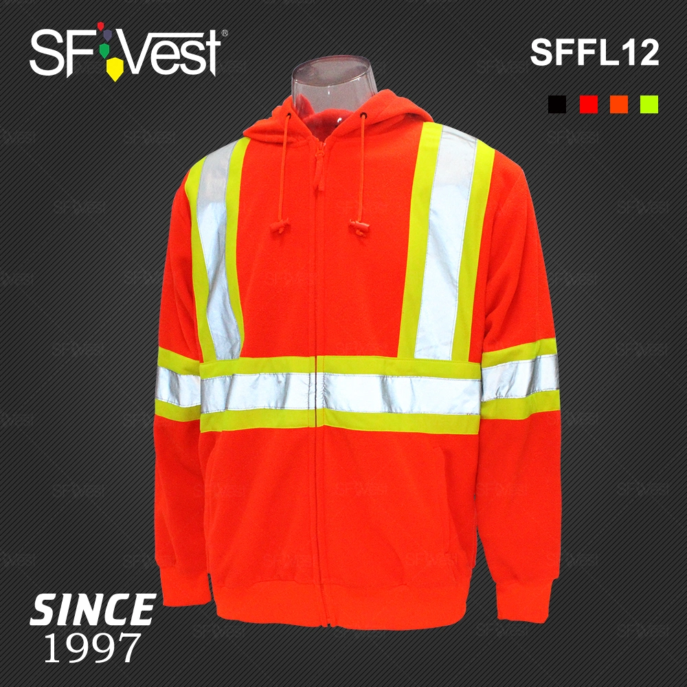 Fleece Custom Manufacturer High Visibility Sweatshirt Uniform Work Wear