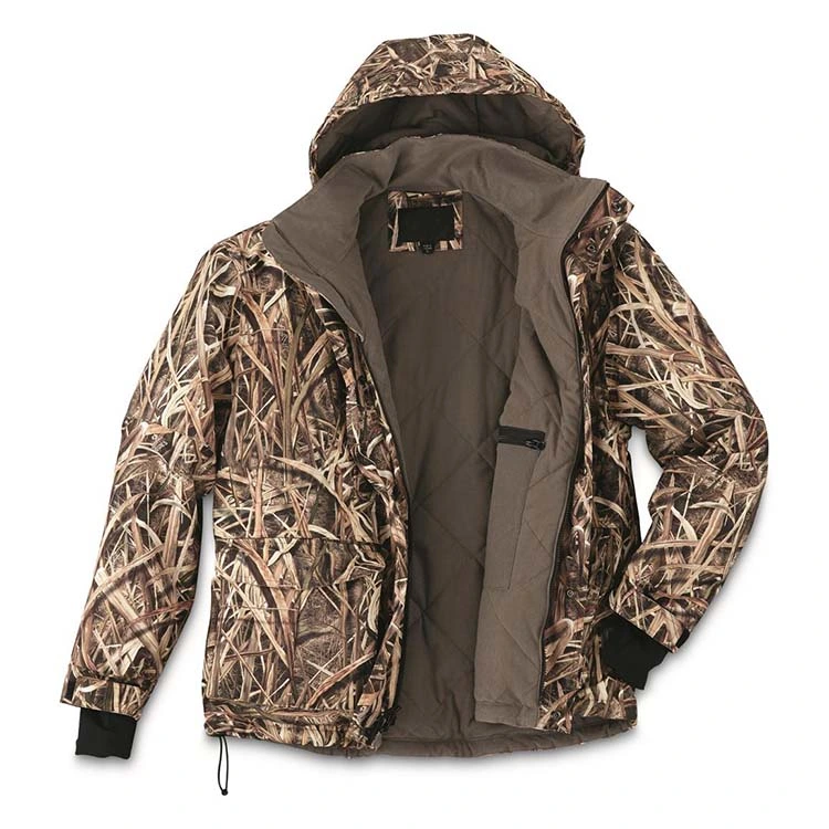 Full-Zip Hunting Jacket with Softshell Fabric and Fleece-Lined Chin Guard