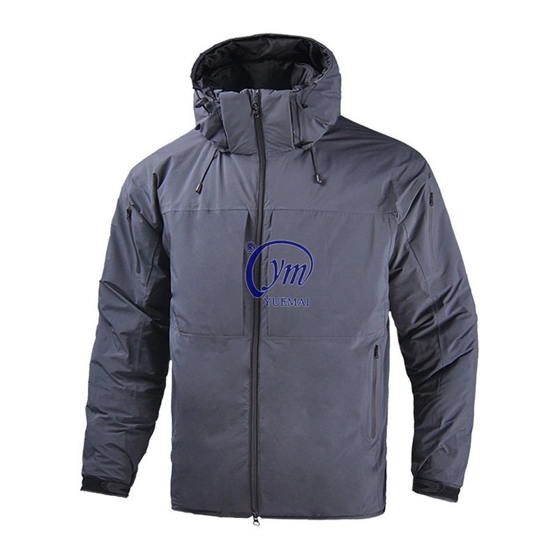 Yuemai Custom Winter Down Jacket Men New White Eiderdown Warm Thick Hooded Coat for Men