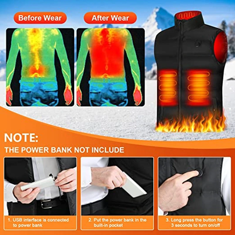 OEM Manufacturer High Quality Winter Hunting USB Rechargeable Electric Thermal Heated Vest