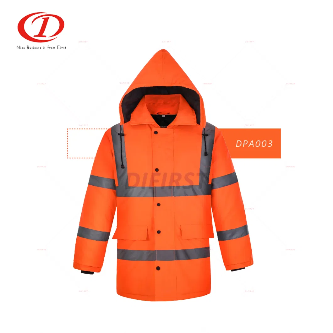 Winter Warm Workwear Reflective Safety Coat Safety Jacket Dpa003