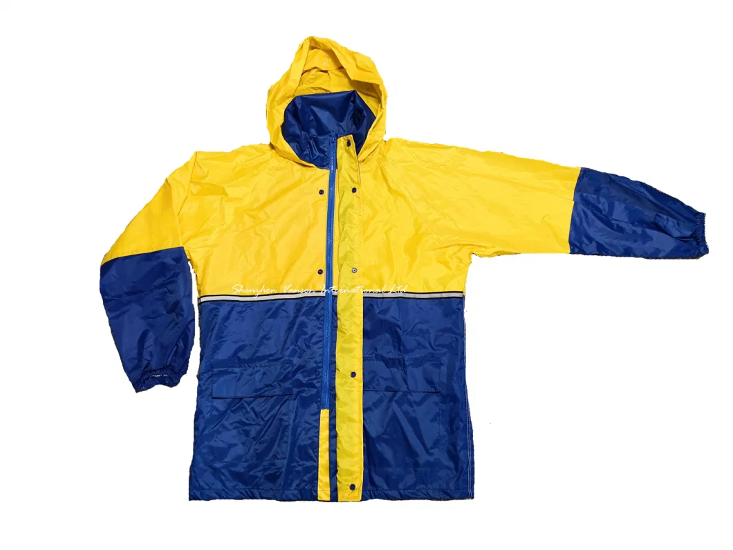 Outdoor Waterproof Rain Jacket with Reflective Tape
