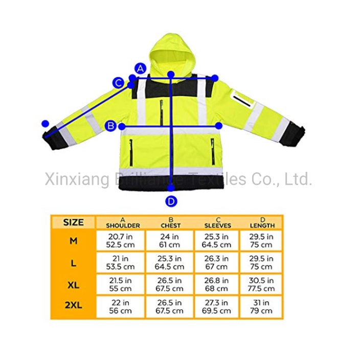 High Quality Hi-Vis Rain Yellow Jacket