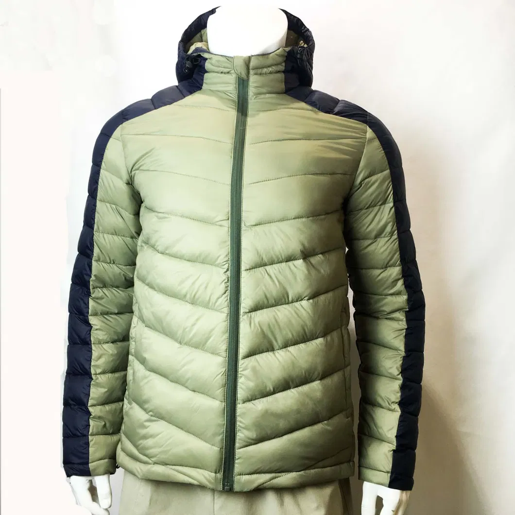 Winter Men&prime;s Nylon Fashion Padding Keep Warm Filling Jacket Fake Down Jacket
