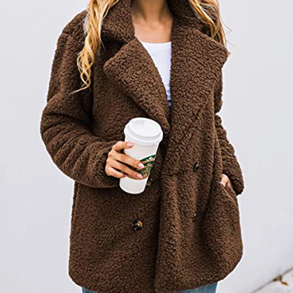 Women&prime;s Faux Fur Jacket Shaggy Jacket Winter Fleece Coat Sherpa Outwear Shaggy Shearling Jacket