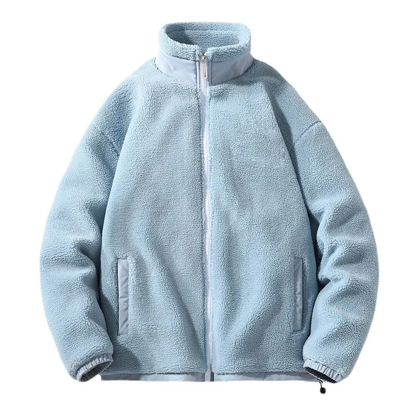 Clothing Manufacturer Custom Embroidery Fleece Jacket Premium Zip up Sherpa Fleece Jacket Mens