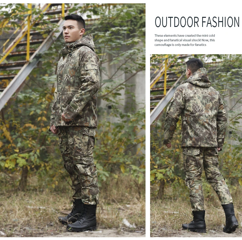 G8 Winter Hooded Jacket Multi Color Pythons Pattern Tactical Combat Outdoor Hunting Mountaineering Sports Clothes