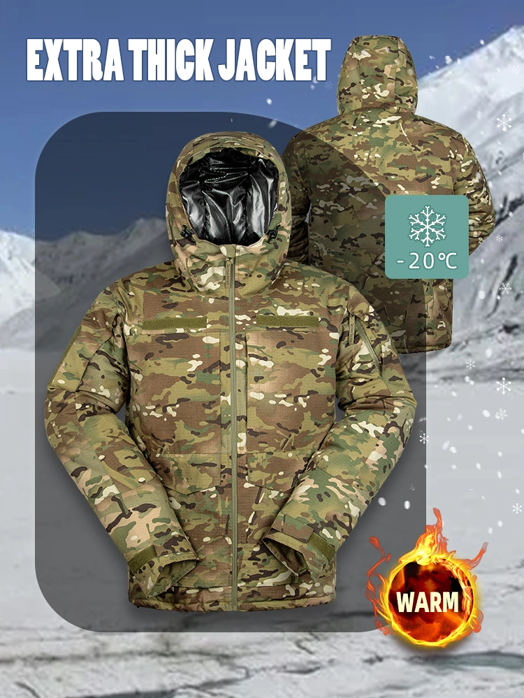Factory Custom Winter Warm Thick Windproof Outdoor Tactical Uniform Clothing Camouflage Tactical Winter Jackets