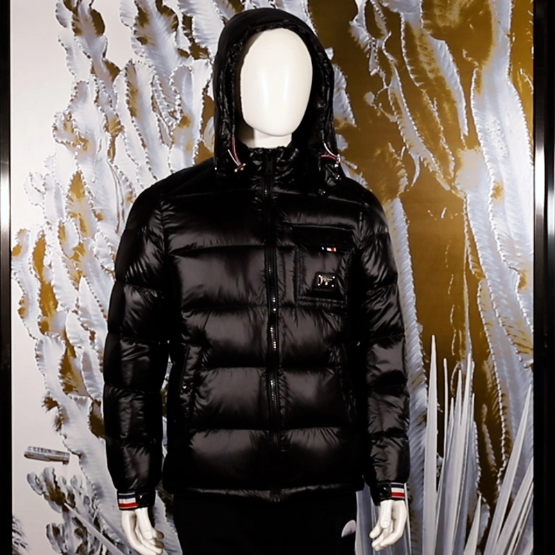 Wholesale High Quality Print Oversize Light Blank Long Bubble Hooded Shiny Winter Custom Logo Men Down Coat Puffer Jacket