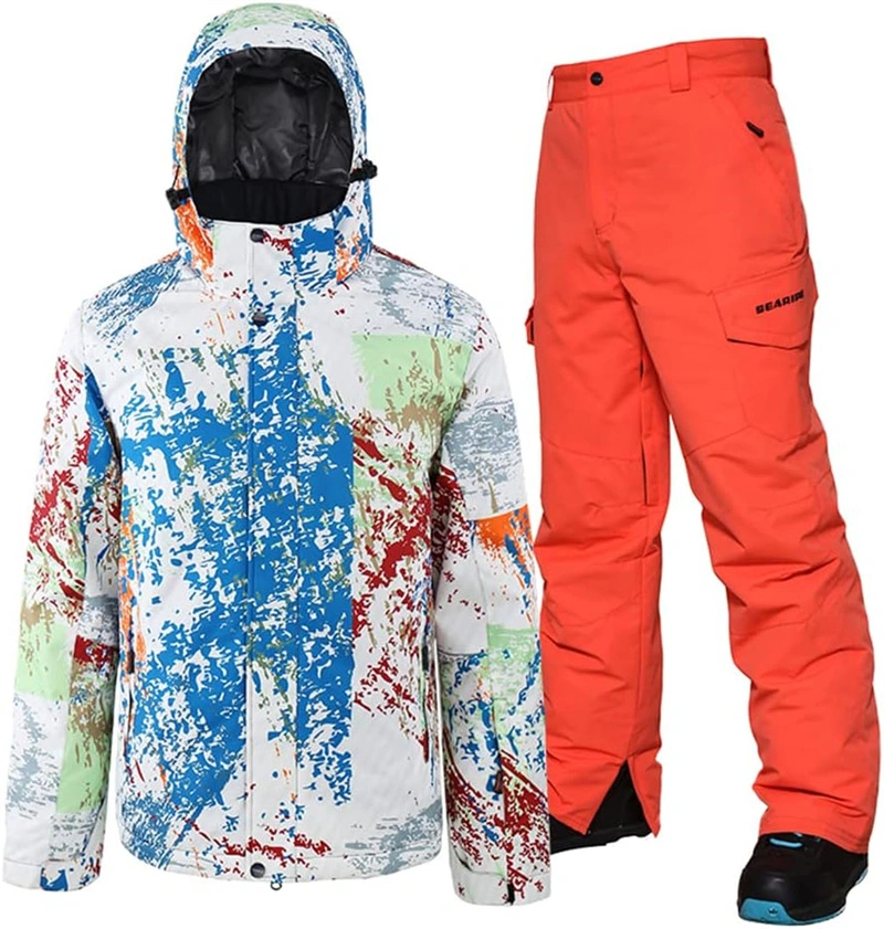 OEM ODM Waterproof Hooded Padded Fleece Insulation Snowboard Jacket and Pants Winter Outdoor Mens Ski Wear