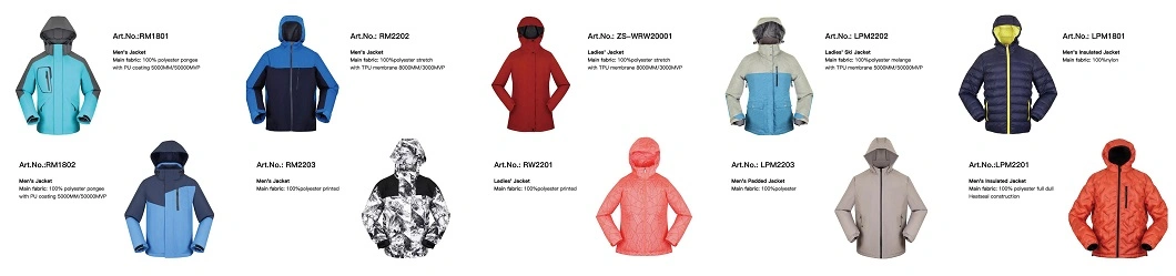 Wholesale Women&prime;s Purple Ski Jackets with Connected Hood