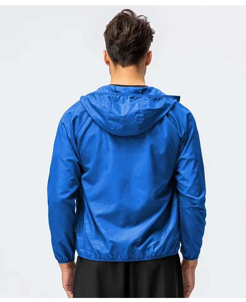 Custom High Quality Mens Cheap Polyester Windbreakers with Hoodied