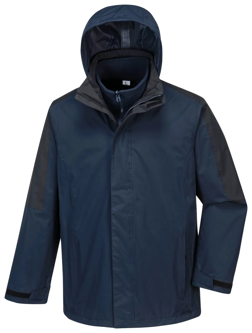 OEM Polyester Full Zipper Jacket Winter Mens 3 in 1 Water Repellent Hiking Jacket