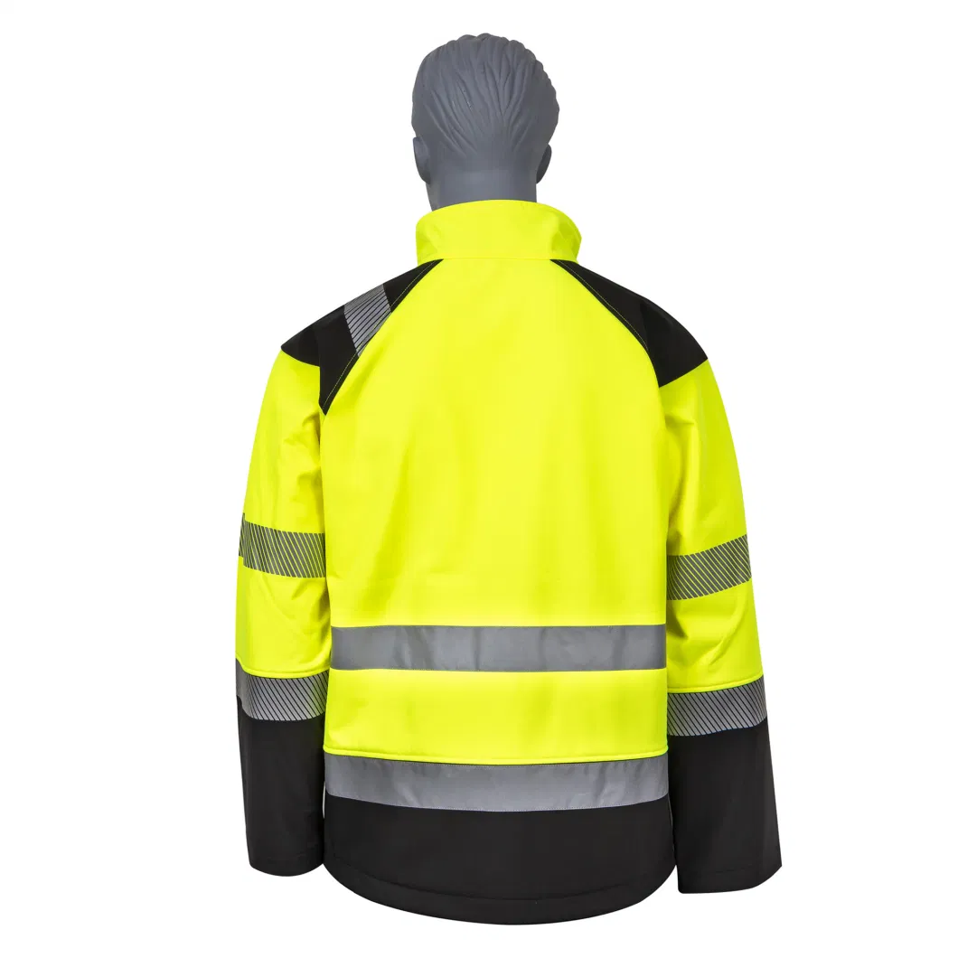 Hiviz Custom Logo Work Wear Uniform Softshell Industrial Men&prime;s Jacket