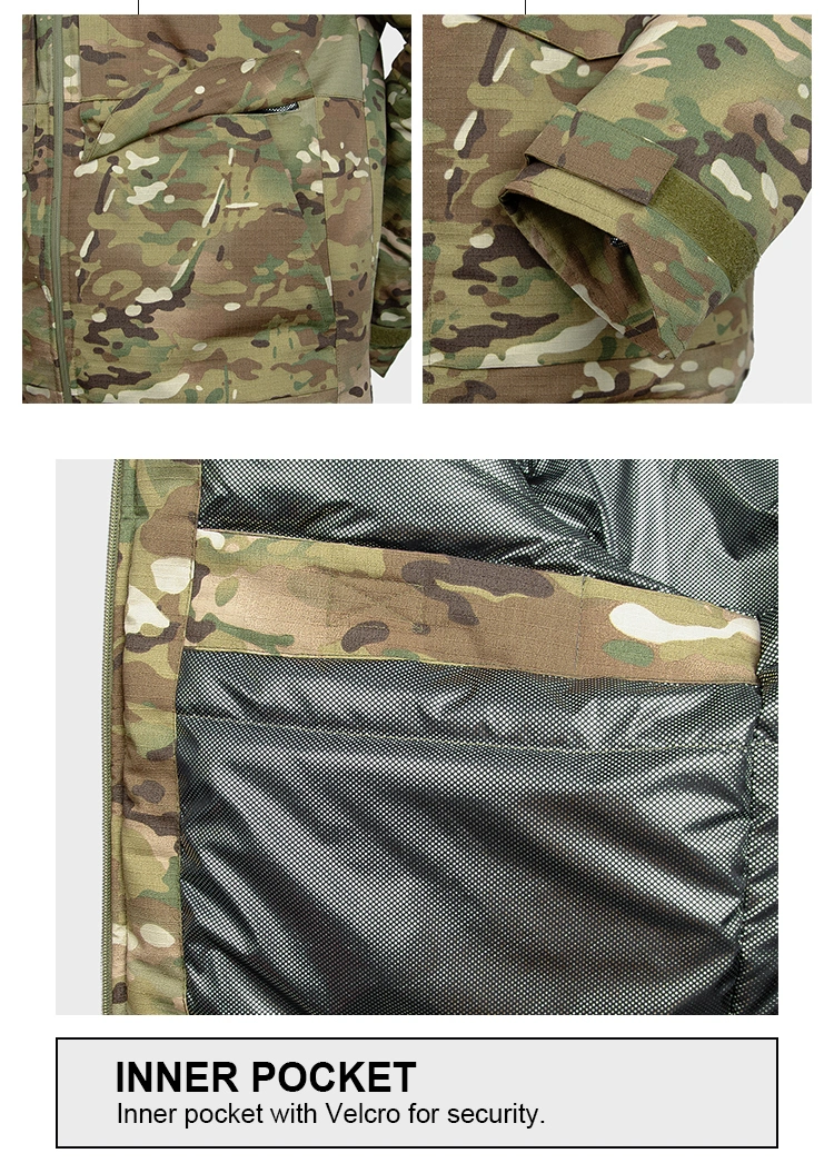 Factory Custom Winter Warm Thick Windproof Outdoor Tactical Uniform Clothing Camouflage Tactical Winter Jackets