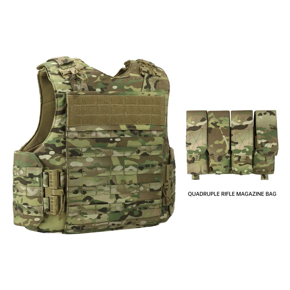 Manufacturer Customized 500d Nylon Camouflage Combat Ballistic Protection Hunting Vest