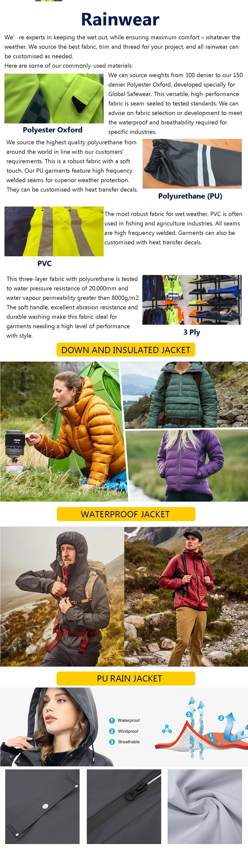 Women&prime; S Lightweight Hooded Raincoat Waterproof Packable Active Outdoor Rain Jacket Supplier