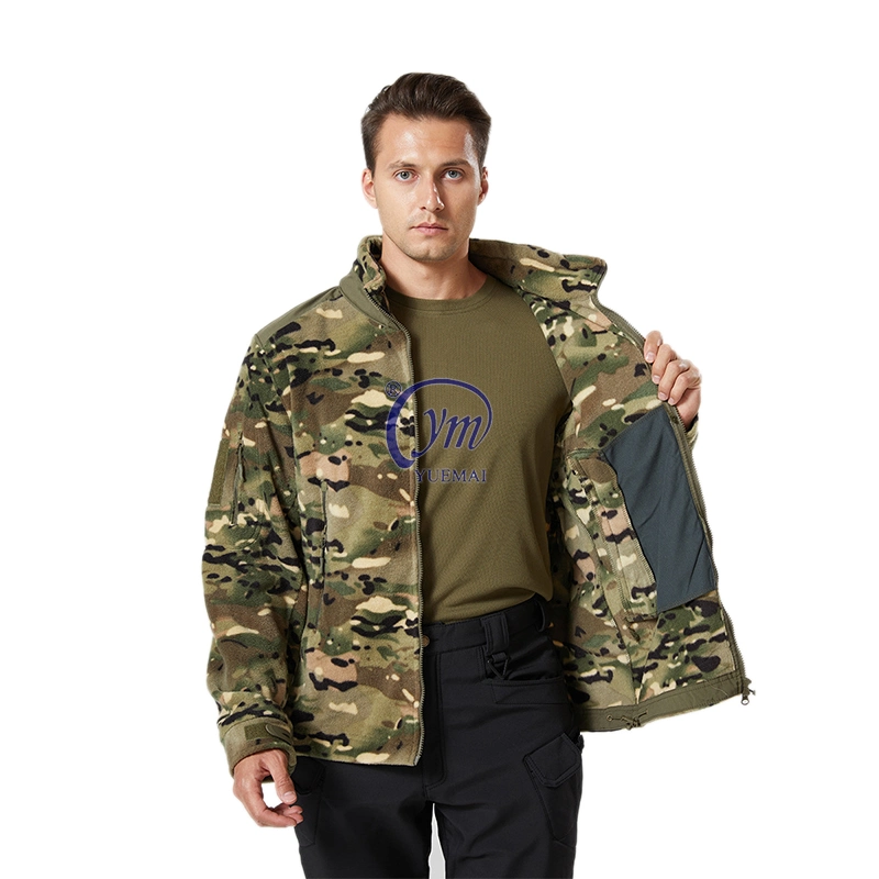 Custom Logo Mens Windbreaker Polar Fleece Winter Waterproof Windproof Softshell Tactical Jacket