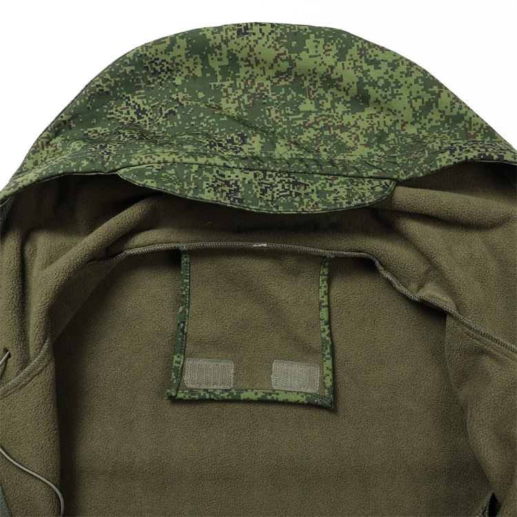 Little Green Men Russian Camouflage Manufacturer Custom Camouflage Outdoor Hiking Fleece Military Soft Shell Jacket