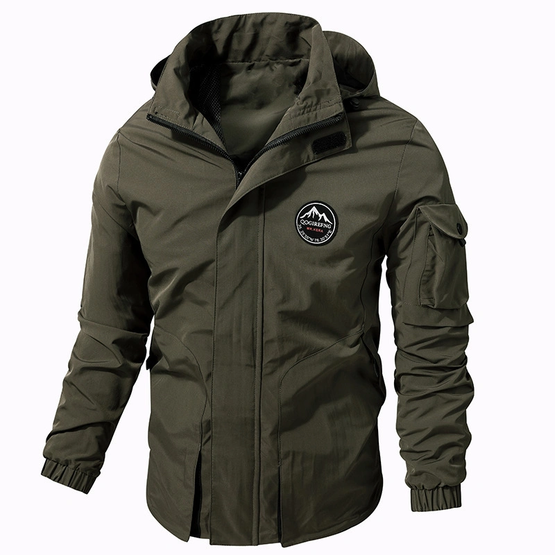 Custom Logo Jacket Hot Sale Fashion Male Designer Coat Casual Outdoor Zipper Coat Winter Jacket Waterproof Windbreaker