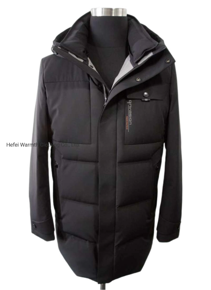 Factory Men&prime;s Customized Hooded Down Jacket Water Outdoor Sport Puffer Down Jacket