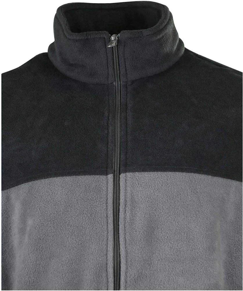High Quality Wholesale Thick Zip Men Winter Jackets Custom Men Outdoor Grey Soft Shell Jackets Fleece