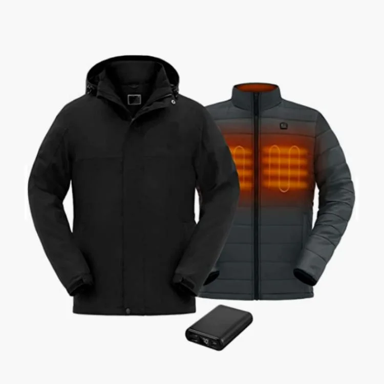 Outdoors Winter Heated 3 in 1 Hunting Jacket with Customized Service