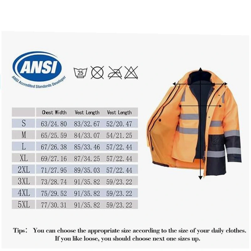 Hi-Vis Jacket Latest Reflective Safety Clothing Unisex Waterproof Workwear