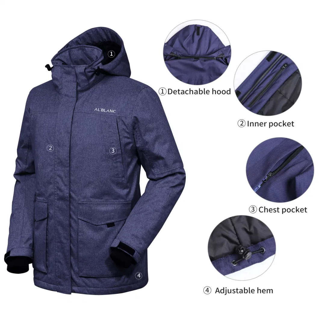 China Supplier Winter Outdoor Sport Windproof Waterproof Warm Men Softshell Down Padding Jacket