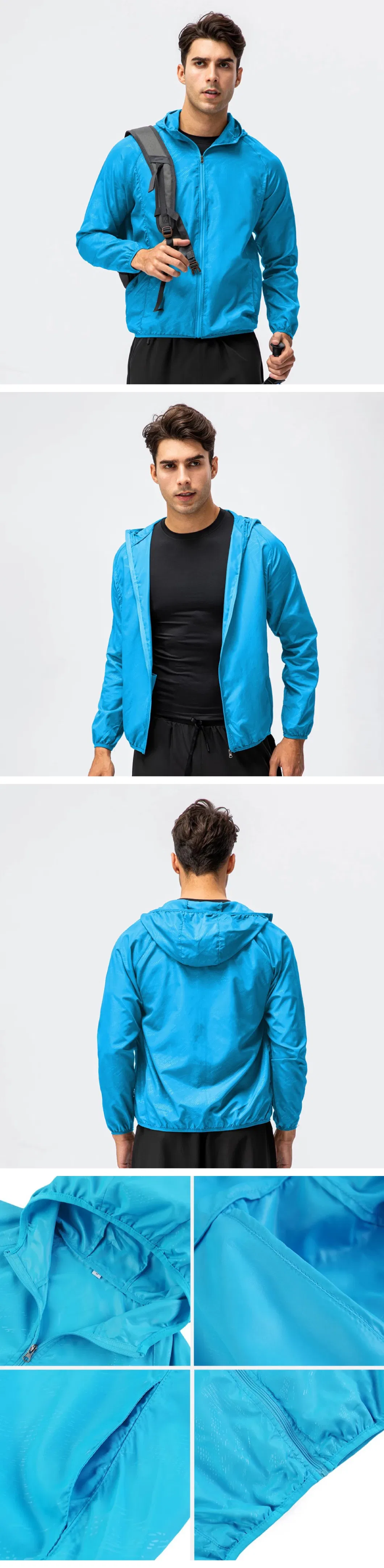 Hot Selling Portable Unisex Lightweight Sports Top Windbreaker Mens Cycling Jacket Manufacturer, Private Label Zip up Workout Athletic Track Jackets for Women